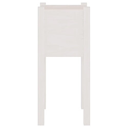 Acheter vidaXL Jardinières d'extérieur 2 pcs Blanc 31x31x70 cm Bois de pin