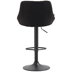 Non Tabouret de bar Lazio tissu noir pas cher