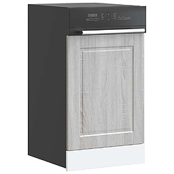 vidaXL Panneau de lave-vaisselle Porto sonoma gris 45x1,5x67 cm