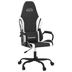 vidaXL Chaise de jeu Noir et blanc Similicuir