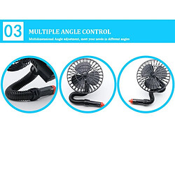 Universal Ventilateur de voiture mini 12V, briquet de cigarette, camion de Karavan, chariot de bateau, goutte fraîche. pas cher