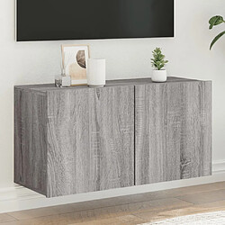 vidaXL Meuble TV mural sonoma gris 80x30x41 cm