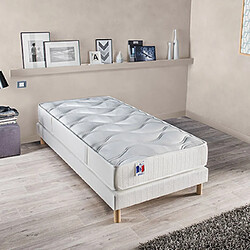 Mes Ensemble Matelas ep20/21cm 348 ressorts 90x190cm + Sommier