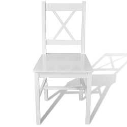 vidaXL Chaises à manger lot de 6 blanc pinède