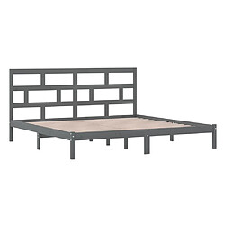 Acheter Maison Chic Lit adulte - Lit simple Cadre de lit,Structure du lit Contemporain Gris Bois de pin massif 200x200 cm -MN11273