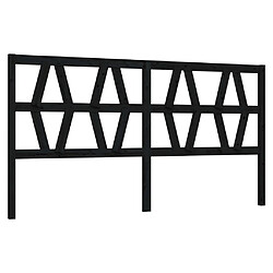 Maison Chic Tête de lit scandinave pour lit adulte,Meuble de chambre Noir 206x4x100 cm Bois massif de pin -MN21324