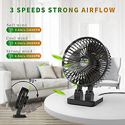 Acheter Ventilateur de Bureau USB, ventilateur de Table Portable Ventilateur de Refroidissement Puissant Réglable à 3 Vitesses pour Chambre de Bureau à Domicile