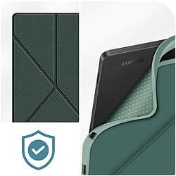 Avizar Étui pour Samsung Tab S9 Plus Clapet Origami Support Différents Angles Vert pas cher