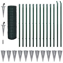 vidaXL Clôture Euro Acier 25 x 1,7 m Vert