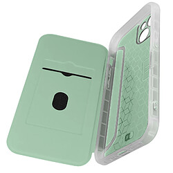 Avizar Etui pour iPhone 14 Clapet Magnétique Porte Carte série Piano Book vert pâle