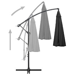 Avis vidaXL Parasol suspendu avec poteau anthracite 3 m