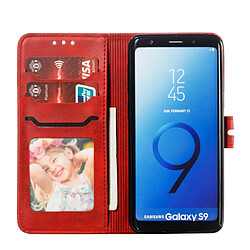 Acheter Wewoo Coque Fashion Etui de protection en cuir pour Galaxy S9 rouge