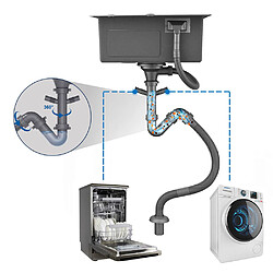 Avis Évier de Cuisine 1 Bac,AURALUM MAX Evier cuisine 45 x 45 cm,Evier inox avec Siphon,Évier Acier inoxydable brossé Carré, Montage Encastré ou Supérieur