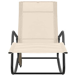 Avis Maison Chic Chaise longue - Transat - Bain de Soleil acier et textilène crème