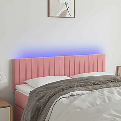 Maison Chic Tête de lit moderne à LED lumineuse pour chambre - Décoration de lit Rose 144x5x78/88 cm Velours -MN83058