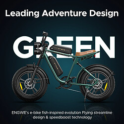 Vélo électrique Engwe M20 750 W 48 V 26 Ah double batterie Fat Ebike tout suspendu - Vert pas cher