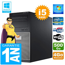 PC Tour DELL 7010 Core I5-2400 Ram 4Go Disque 500 Go Graveur DVD Wifi W7 - Occasion