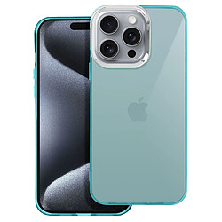 Avizar Coque pour iPhone 16 Pro Souple Design Fumé Contour Caméra Métallisé Turquoise