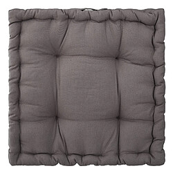 Avis Atmosphera, Createur D'Interieur Coussin de sol carré en coton à motif Otto - 38 x 38 - Gris