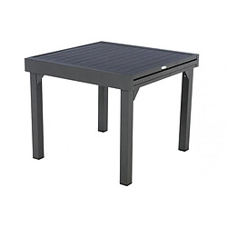 Avis Table extensible carrée alu Piazza 4/8 places Graphite - Hespéride