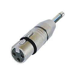 Adaptateur XLR femelle Jack 6.35 mâle mono NEUTRIK