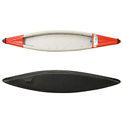 Avis vidaXL Kayak gonflable rouge 375x72x31 cm polyester