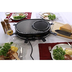 Appareil a raclette - LITTLE BALANCE - Multi cheese - 1200 W - 8 personnes - Grill / crepe amovible - Bleu nuit