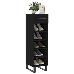 Avis Maison Chic Armoire à Chaussures Noir,Meuble de Rangement à Chaussures 30x35x105 cm bois d'ingénierie -MN66972