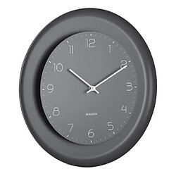 Avis Karlsson Horloge mural en métal Dual Disc gris foncé.