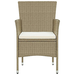 Avis Maison Chic Lot de 2 Chaises de salle à manger de jardin - Fauteuil d'extérieur Résine tressée Beige -MN38585