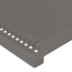 Avis vidaXL Têtes de lit 2 pcs Gris 100x5x78/88 cm Similicuir