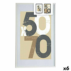 Gift Decor Cadre photo 62,5 x 2,5 x 92,5 cm Blanc Plastique Bois MDF (6 Unités)