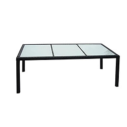 Avis Maison Chic Mobilier à dîner 9 pcs de jardin avec coussins - Ensemble table et chaises d'extérieur - Salon/Mobilier de jardin classique Résine tressée Noir -MN77766