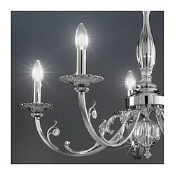 Avis Luminaire Center Chandelier classique PISANI chrome 5 ampoules