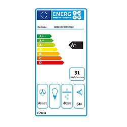 Table de cuisson aspirante induction 78cm 4 feux 7350w noir - KCC83443 - ELECTROLUX