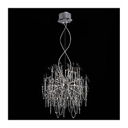 Luminaire Center Suspension Lexi 22 Ampoules chrome poli/cristal