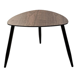 Avis Atmosphera, Createur D'Interieur Lot de 2 tables à café façon Noyer "Mileo" Atmosphera