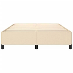 Acheter vidaXL Cadre de lit sans matelas crème 140x200 cm tissu