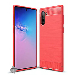 Htdmobiles Coque silicone gel carbone pour Samsung Galaxy Note 10 + film ecran - ROUGE