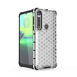 Avis Wewoo Coque Pour Motorola Moto G8 Plus Shockproof Honeycomb PC + TPU Case White