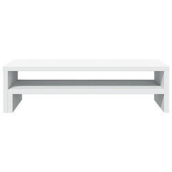 Avis vidaXL Support de moniteur blanc 54x22x15 cm bois d'ingénierie