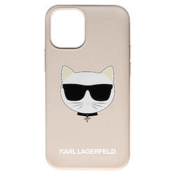 Coque iPhone 12 Mini Design Choupette IKONIK Soft-touch Karl Lagerfeld Rose