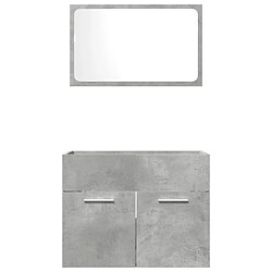 Avis vidaXL Ensemble de meubles de salle de bain 2 pcs gris béton