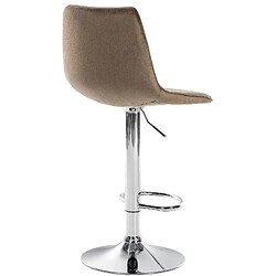 Avis Decoshop26 Tabouret de bar chaise haute x1 avec repose-pieds incurvé en velours marron structure métallique chromé 10_0005129