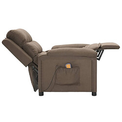 Acheter vidaXL Fauteuil de massage Taupe Tissu