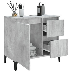 Acheter Maison Chic Armoire de salle de bain,Meuble de rangement,Meuble haut gris béton 65x33x60 cm -GKD334444