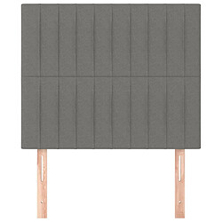 Avis Maison Chic Lot de 2 Têtes de lit design pour chambre - Décoration de lit Gris foncé 90x5x78/88 cm Tissu -MN61895