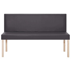 Helloshop26 Banc banquette 139,5 x 54 x 85,5 cm gris similicuir 02_0010990