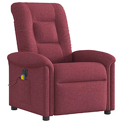 Avis vidaXL Fauteuil de massage inclinable électrique Rouge bordeaux Tissu