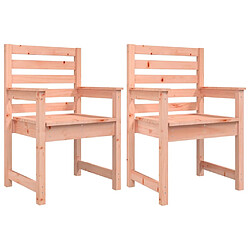 vidaXL Chaises de jardin lot de 2 60x48x91 cm bois massif de douglas